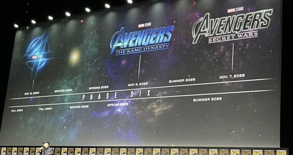 Kevin Feige announcing part of Phase 6 at SDCC 2019
