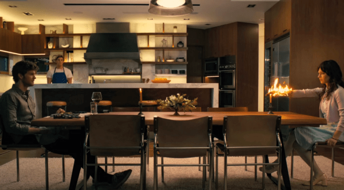 Jack Quaid and Sophie Thatcher in Companion.